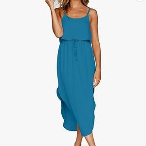 NERLEROLIAN Cute Light Blue Casual Summer Dress in Small